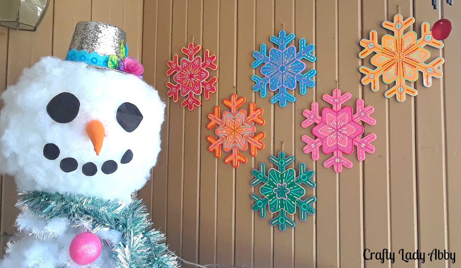 HOLIDAY DIY  Glitter Rainbow Wood Snowflakes